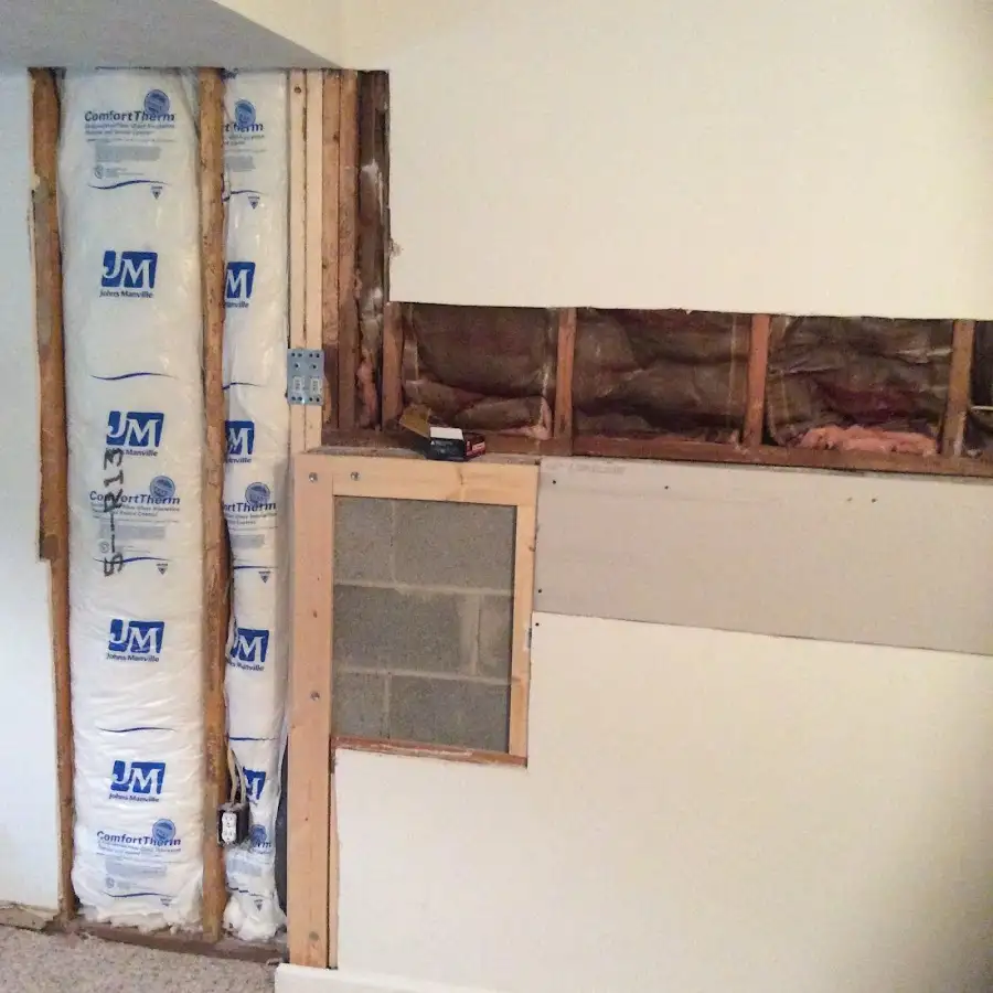 Wall insulation replacement during Contents Cleaning & Restoration in Sheboygan Falls